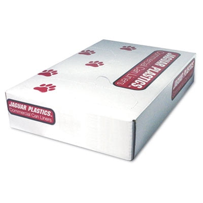 1.5 Mil 100/Carton 43 x 47 Jaguar Plastics R4347H Repro Low-Density Can Liners Black 1.5 Mil 100/Carton 43 x 47 Jaguar Plastics R4347H Repro Low-Density Can Liners Black